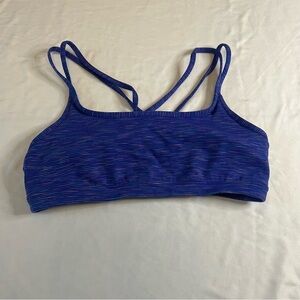 Athleta Blue Strappy Back Sports Bra Size M